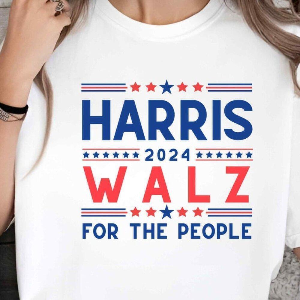 Harris Walz 2024 Vote Campaign Political Fan Gift Unisex Style T-Shirt